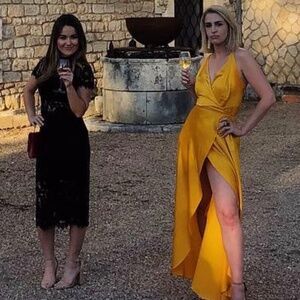 Two Arrows Yellow Wrap Dress